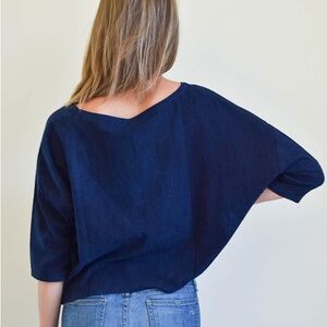 Osei Duro Box Top in Natural Indigo
